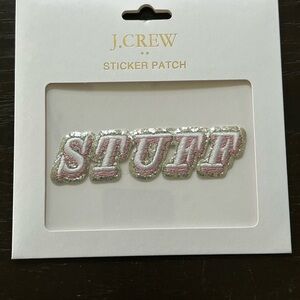 J. Crew Silver and Pink Sticker Patches “Stuff” and disco ball. 2 stickers